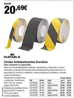 Staples Kalamazoo DURABLE Cintas Antideslizantes Duraline oferta