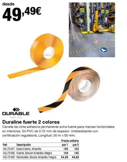 Staples Kalamazoo DURABLE Duraline fuerte 2 colores oferta