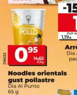 Maxi Dia DIA AL PUNTO Noodles orientals gust pollastre oferta