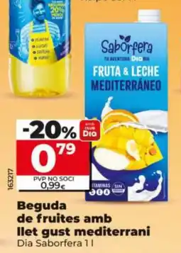 Maxi Dia DIA SABORFERA Beguda de fruites amb llet gust mediterrani oferta