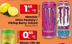 Maxi Dia MONSTER Ultra Fantasy/ Viking Berry Juiced llauna oferta