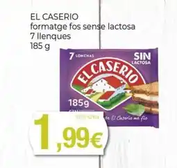 Keisy EL CASERIO formatge fos sense lactosa 7 llenques oferta