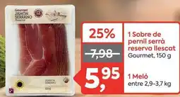 Suma Supermercados Gourmet - 1 sobre de pernil serrà reserva llescat oferta