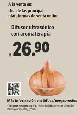Lidl Difusor ultrasónico con aromaterapia oferta