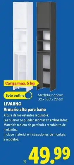 Livarno - armario alto para baño