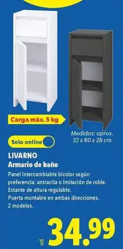 Lidl Livarno - armario de bano oferta