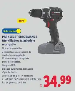 Lidl Parkside performance - atornilladora taladradora recargable oferta