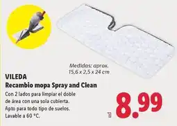 Lidl Vileda - recambio mopa spray and clean oferta