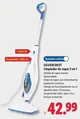 Lidl Silvercrest - limpiador de vapor 2 en 1 oferta