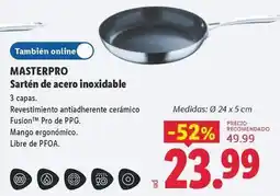 Lidl Masterpro - sartén de acero inoxidable oferta