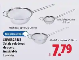 Lidl Silvercrest - set de coladores de acero inoxidable oferta