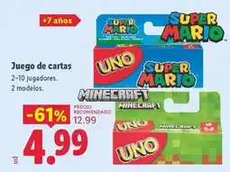 Lidl Juego de cartas oferta