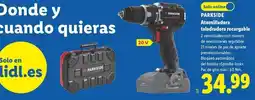Lidl Parkside - atornilladora taladradora recargable oferta