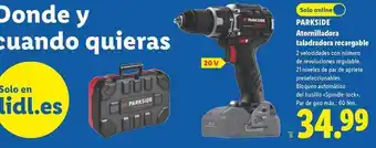 Lidl Parkside - atornilladora taladradora recargable oferta