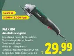 Lidl Parkside - amoladora angular oferta