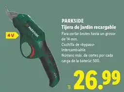 Lidl Parkside - tijera de jardín recargable oferta