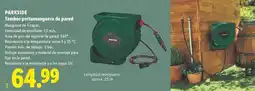 Lidl Parkside - tambor portamanguera de pared oferta