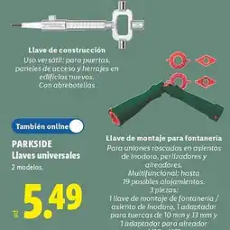 Lidl Parkside - llaves universales oferta