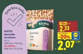 Alesto - anacardos sin cascara