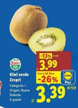Lidl Zespri - kiwi verde oferta