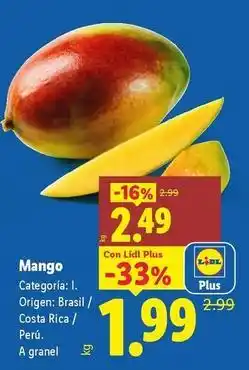 Lidl Mango oferta