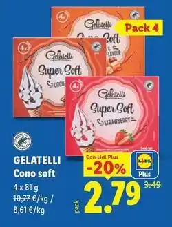 Lidl Gelatelli - cono soft oferta