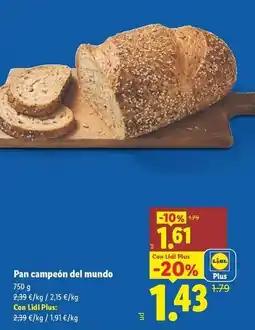 Lidl Pan campeon del mundo oferta
