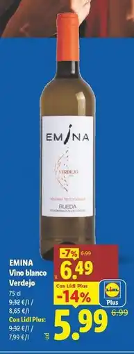 Lidl Emina - vino blanco verdejo oferta