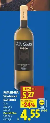 Lidl Pata negra - vino blanco d.o. rueda oferta