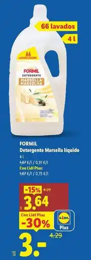 Lidl Formil - detergente marsella liquido oferta