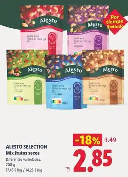 Lidl Alesto selection - mix frutos secos oferta