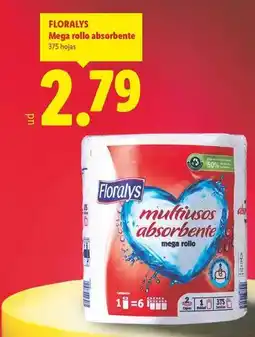 Lidl Floralys - mega rollo absorbente oferta