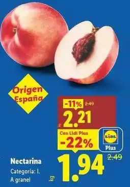 Lidl Nectarina oferta
