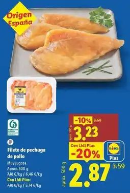 Lidl Filete de pechuga de pollo oferta