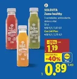 Lidl Solevita - zumo healthy oferta