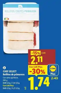Lidl Chef select - rollitos de primavera oferta