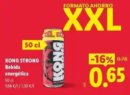 Lidl Kong strong - bebida energética oferta
