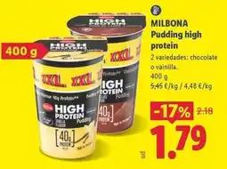 Lidl Milbona - pudding high protein oferta