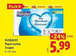 Lidl Floralys - papel cocina 3 capas oferta