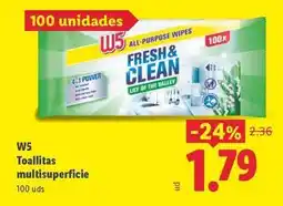 Lidl W5 - toallitas multisuperficie oferta