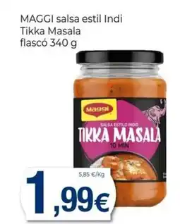 Keisy MAGGI salsa estil Indi Tikka Masala flascó oferta