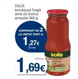 Keisy SOLÍS tomàquet fregit amb oli d'oliva ampolla oferta