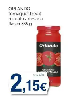 Keisy ORLANDO tomàquet fregit recepta artesana flascó oferta
