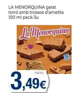 Keisy LA MENORQUINA gelat torró amb trossos d'ametlla oferta