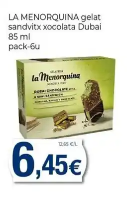 Keisy LA MENORQUINA gelat sandvitx xocolata Dubai oferta