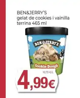 Keisy BEN&JERRY'S gelat de cookies i vainilla terrina oferta