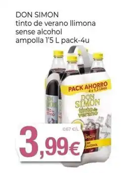 Keisy DON SIMON tinto de verano llimona sense alcohol oferta