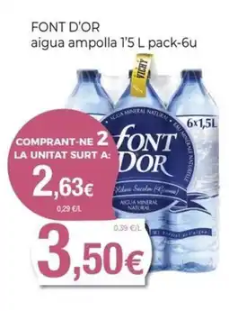 Keisy FONT D'OR aigua ampolla oferta
