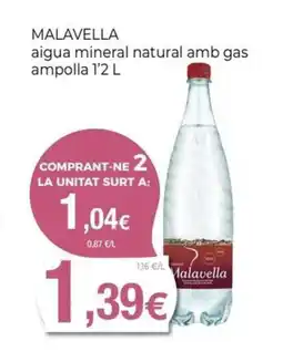 Keisy MALAVELLA aigua mineral natural amb gas ampolla oferta