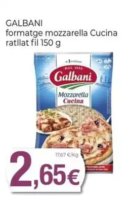 Keisy GALBANI formatge mozzarella Cucina ratllat fil oferta